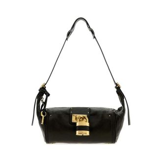 Chlo&eacute; Black Leather Paddington Shoulder Bag Borse A Tracolla