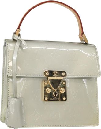 Louis Vuitton Spring Street Handbag Monogram Vernis Gray Patent_Leather Handbag (Pre-Owned)