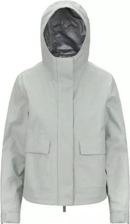 K-Way Sarthe Linen Blend Jacket - Dames - Regenjassen - Grijs - S - Katoen - Jassen