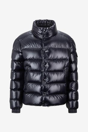 Moncler Kurze glänzende Daunenjacke mit Stehkragen Lule