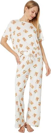 Honeydew Intimates All American PJ Set Womens Pajama Sets Ivory Waffles : MD, Spandex/Jersey