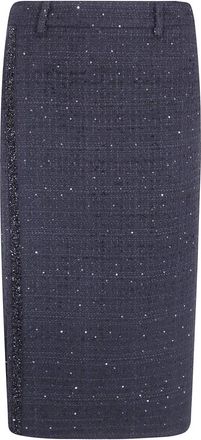 Semicouture Rokken, Dames, Zwart, XS, Midi Skirts