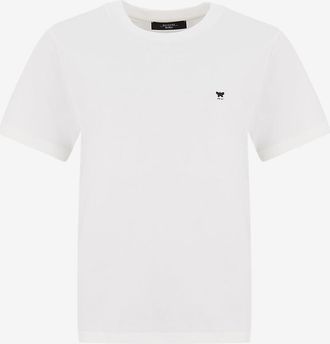 Max Mara Kurz&auml;rmeliges T-Shirt aus Baumwolle Venaco