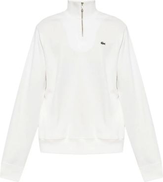 Lacoste Felpa con ricamo - Bianco