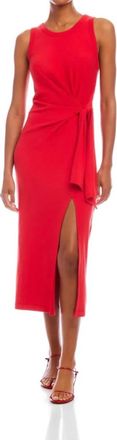 Fifteen Twenty Maddie Side-Knot Dress In Red