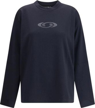 Maison Margiela Motomesh LS Crewneck - Dames - Longsleeves - Zwart - S - Polyester - Tops