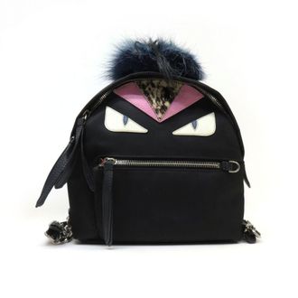Fendi Black Nylon Leather Backpack (Pre-Owned)