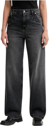 Kenzo Straight Jeans - Dames - Regular Fit Jeans - Grijs - W29 - Katoen - Jeans