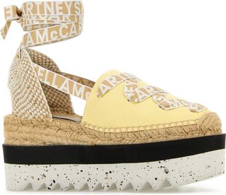 Stella McCartney Womens Multicolor Canvas Gaia Espadrilles Banana Polyurethane Espadrillas