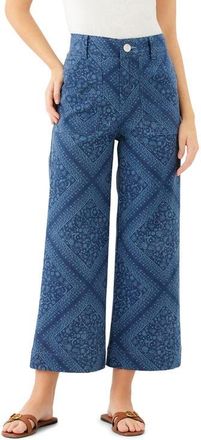 Fifteen Twenty Rylee Wide Leg Crop Pants in Print at Nordstrom, Size 6