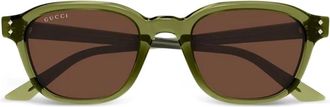 Gucci Occhiali da sole squadrati - Verde