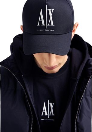 A|X Armani Exchange AR15955500128RO Embroidered Logo Baseball Cap - Blue