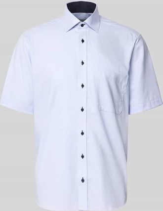 Eterna Comfort Fit Business-Hemd aus Baumwolle mit Kentkragen in Hellblau, Gr&ouml;&szlig;e 40