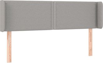 vidaXL Cabecero Con Led De Tela Gris Claro 147x16x78/88 Cm Vidaxl