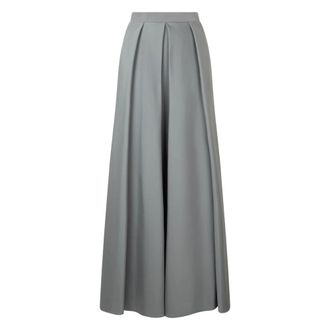 Alberta Ferretti Broeken, Dames, Grijs, S, Lange Elegante Grijze Rok