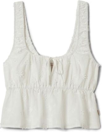 Brixton The Abigail Tie Top Top f&uuml;r Damen | wei&szlig;/grau