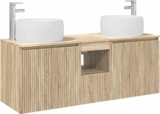vidaXL Juego De Muebles De Ba&ntilde;o 3 Uds. Roble Sonoma Vidaxl