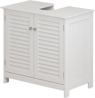 Vicco Mueble bajo lavabo Riad, Blanco, 60 x 58 cm con 2 puertas, Vicco