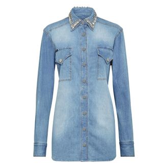 Philipp Plein Donna, Camicette, Blu, S, new
