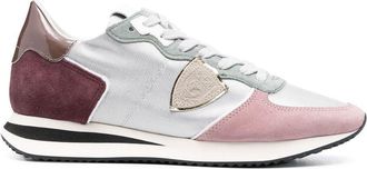 Philippe Model logo-patch low-top sneakers - women - Leather - 39 - Grey