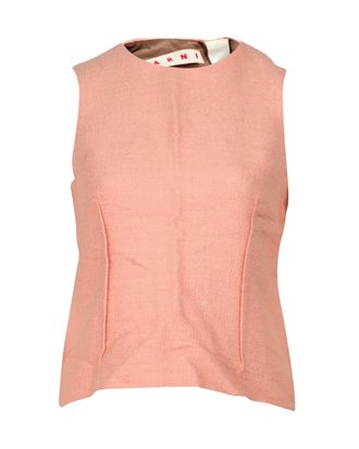 Marni Sleeveless Top in Pink Wool