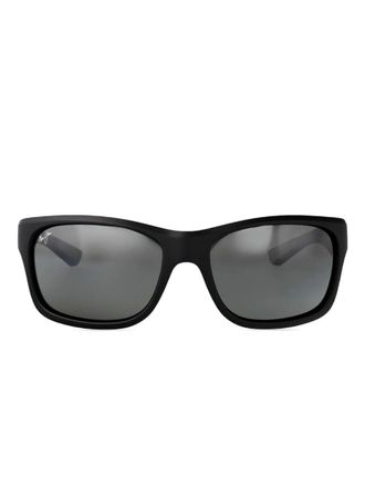 Maui Jim Ano Nui rectangle-frame sunglasses - Black