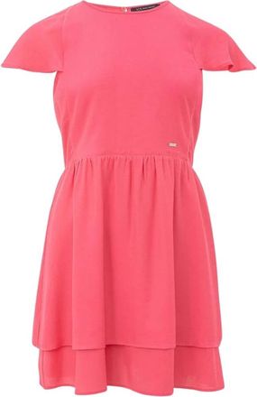 A|X Armani Exchange Gelaagde A-lijn Jurk - Dames - Korte kleedjes - Roze - XS - Kleedjes