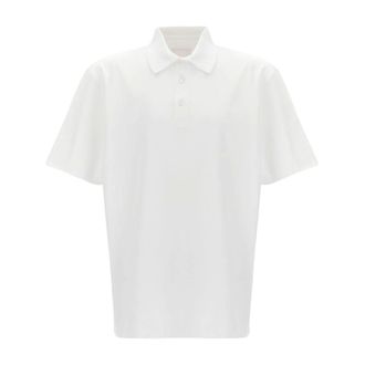 Givenchy Tops, Heren, Wit, M, Katoen, Polo Shirt met Korte Mouwen