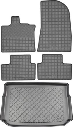 OEM Renault Captur Ii Suv (5 Puertas) Desde 01.2020 Set - Alfombrillas De Goma Para Coche + Alfombrilla Para Maletero