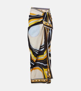 La DoubleJ Printed cotton beach cover-up