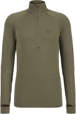 Stoic MerinoMesh150 SadjemSt. L/S Half Zip Merinounterw&auml;sche f&uuml;r Herren | oliv