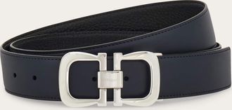 Ferragamo Men Reversible and adjustable Gancini belt Blue