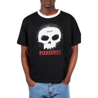 Pleasures X Zero Skateboards Single Skull Heavyweight Cotton Jersey Ringer Graphic T-Shirt in Black at Nordstrom, Size X-Large
