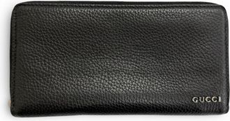 Gucci Black Leather Long Wallet (Bi-Fold) (Pre-Owned)
