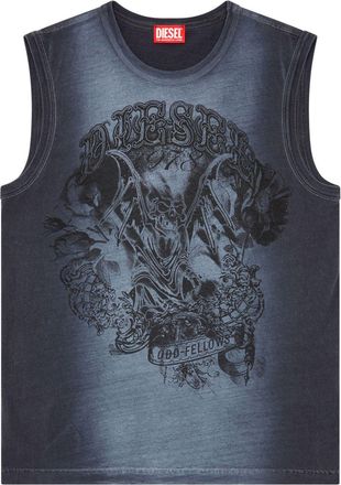 Diesel T-Bisco-Q1 logo-print tank top - men - Organic Cotton - S - Blue