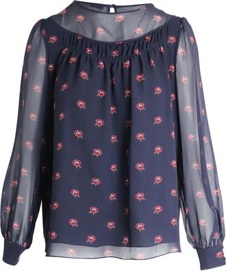 VILSHENKO Blouse in Floral Print Silk