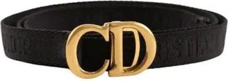 Dior Pre-owned Cotton Belt - female - Dior Vintage - Vintage Belts - Black - ONE SIZE - Pre-owned