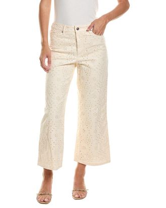 CeCe by Cynthia Steffe Cece Straight Leg Denim Eyelet Pant