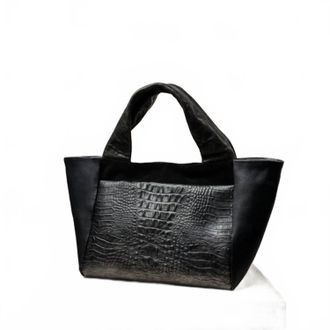 Daniella Lehavi Womens Aspen Shoppers Bag In Pewter Croc