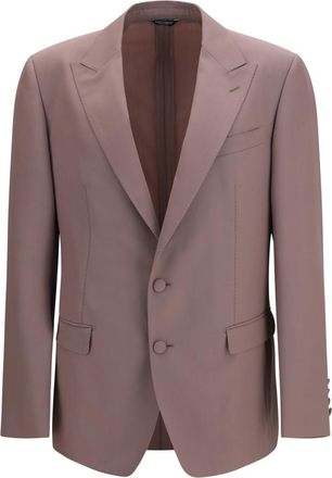 Dolce & Gabbana Brown Peaked Lapel Blazer