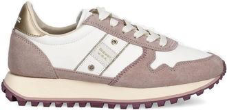 Blauer Su&egrave;de leren sneakers - Wit