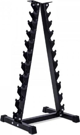 Trade Shop Trade Shop - Rastrelliera Supporto Per Manubrio Nero Contiene Fino A 20 Manubri Da Training