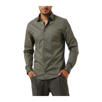 Tiger Of Sweden Groen Casual Overhemd Filbrodie - Heren - Zakelijke Overhemden - Groen - S - Overhemden