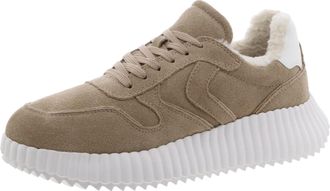 Steve Madden Shereen Sand Suede Fur SHER14S1-SAN Womens