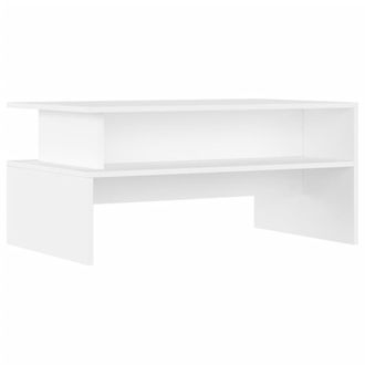 vidaXL Vidaxl - Mesa De Centro Madera De Ingenier&iacute;a Blanco 90x55x42,5 Cm
