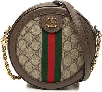 Gucci Pre-owned Gucci Mini GG Supreme Web Ophidia Round Crossbody Ladies VXHF4O0RHZR8XRL0
