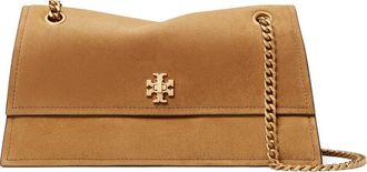 Tory Burch Kira Turnlock Suede Convertible Shoulder Bag in Toffee at Nordstrom