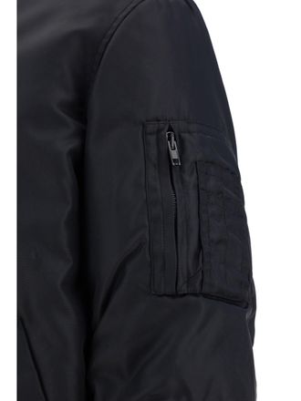 Moschino Mens Bomber Jacket Zip-Up Black Polyamide