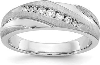 Diamond2Deal 14k Gold Lab Grown Diamond Wedding Band Ring 1/4Ct Clarity- VS Color- D-E