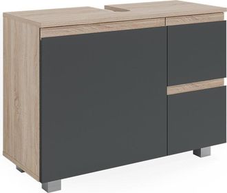 Vicco Mueble Bajo Lavabo J-shape, Antracita, 80 X 60.8 Cm Vicco